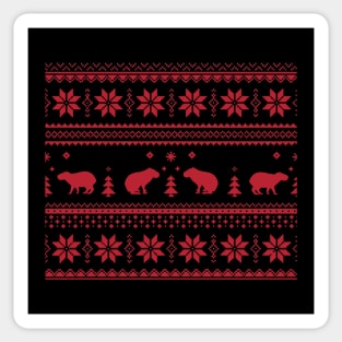 Cute capybara Christmas gifts and Christmas sweater Sticker